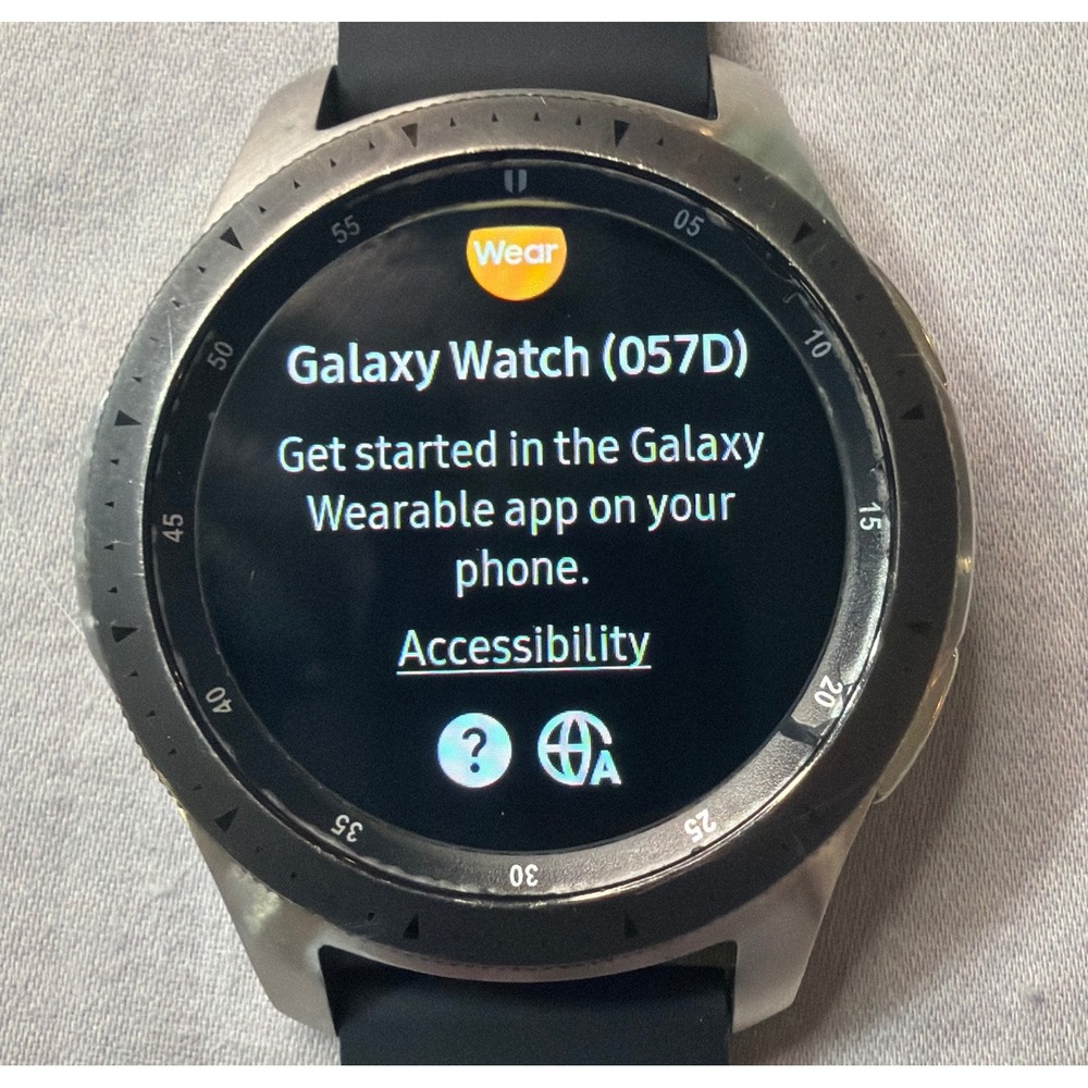Samsung Galaxy Watch 46mm Silver Bluetooth Smartwatch SM-R800 Silver Black Band